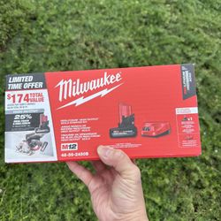 Milwaukee M12 5.0ah battery with charger. BRAND NEW