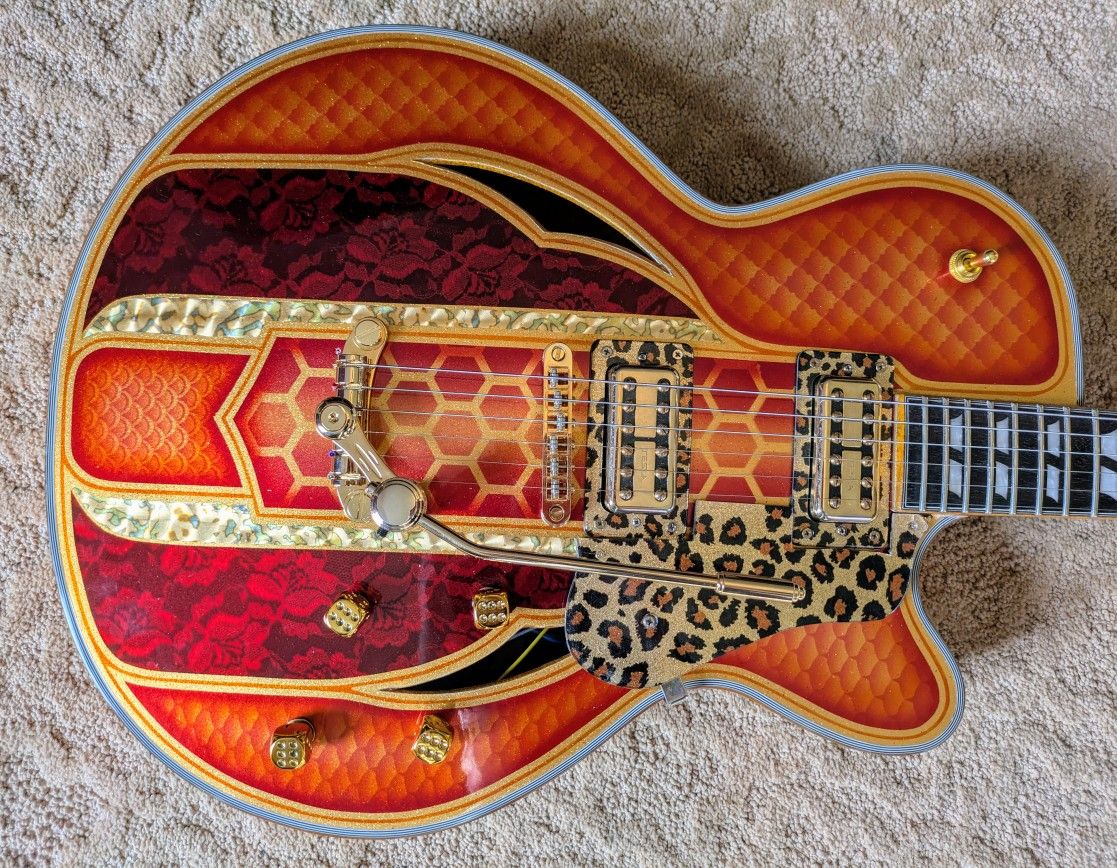 Custom Painted Schecter Coupe Guitar With Upgrades