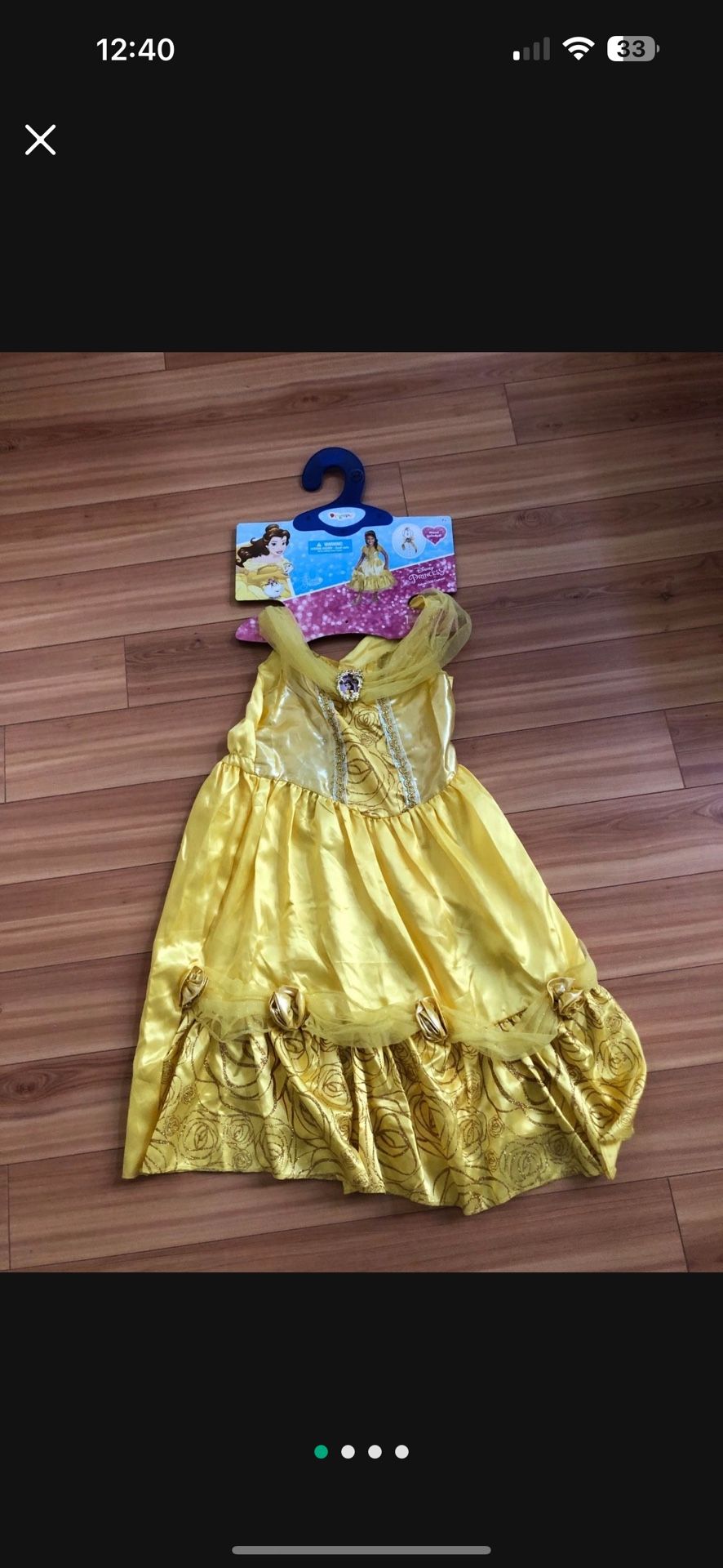 Beauty and the Beast Belle Halloween Costume Kids Dress Size 7/8
