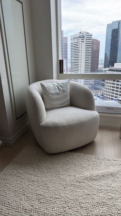 Two side chairs with free pillows