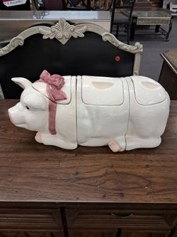 Vintage 3-Piece Pig Canister Set