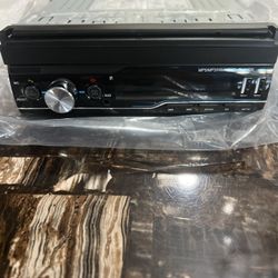 Retractable Screen Car Stereo Radio MP5 Bluetooth CarPlay With Backup Camera