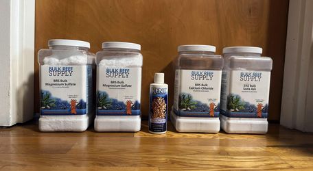 BRS Reef Aquarium Additives: Mag Sulfate x2, Calcium Chloride, Soda Ash