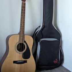 Acoustic Guitar with Case And Strings 
