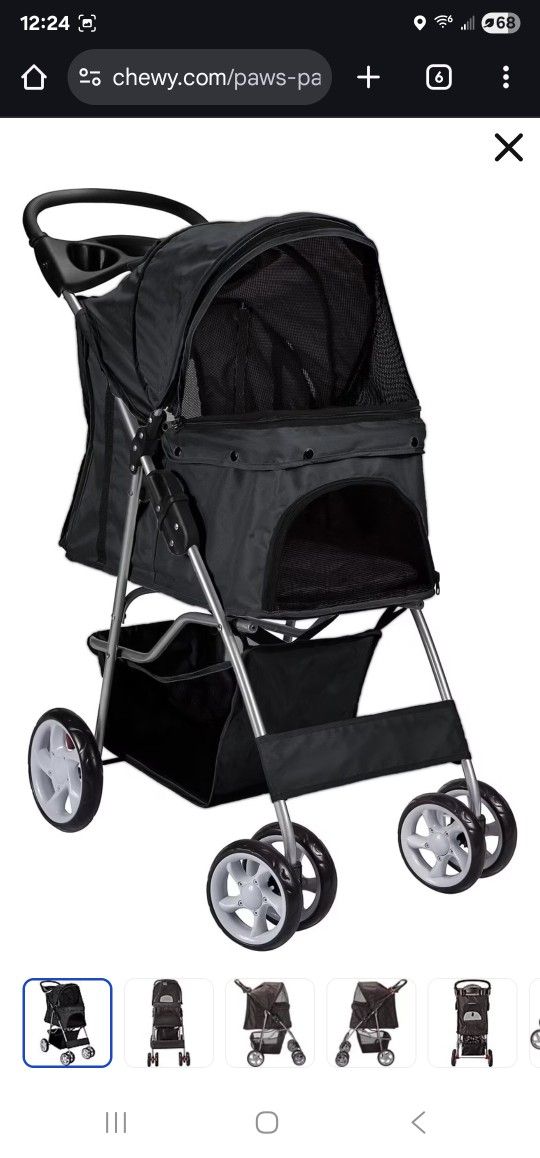 Paws & Pals Folding Dog & Cat Stroller