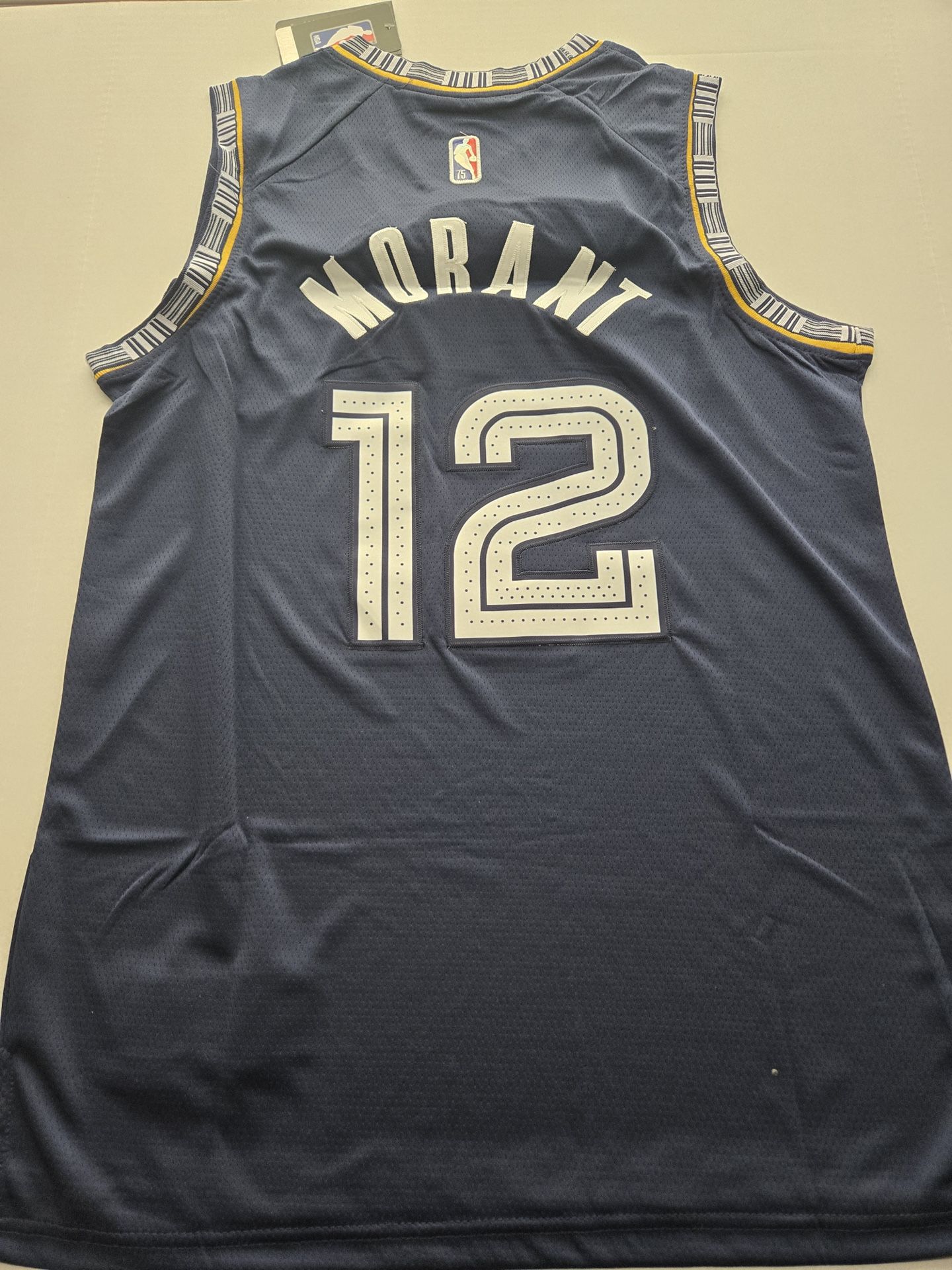 NBA Grizzlies No.12 Morant City Edition Jersey Pants No.10 Bibby Vintage Vest Embroidered Basketball Suit