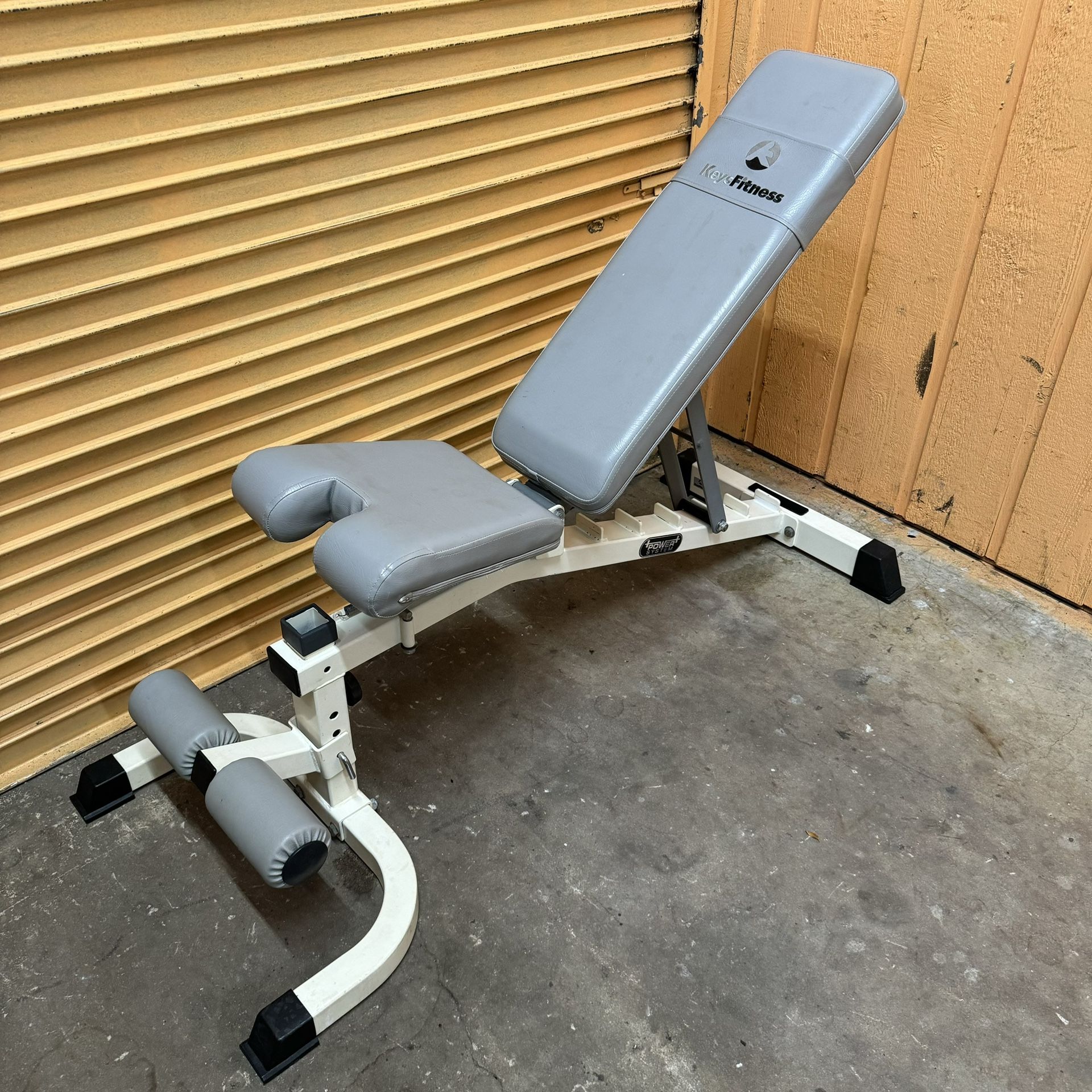 Keys Fitness Adjustable Flat/ Incline/ Decline / Shoulder Press Weight Bench