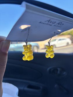 Yellow Gummy Bear Drop Earrings