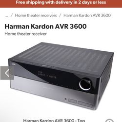 Harmon Kardon Avr 3600Donly Digital X 7.1 Dts EX