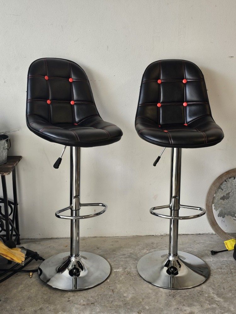 Pair Of Black Barstools
