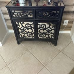 Glass Top With Scroll Table 