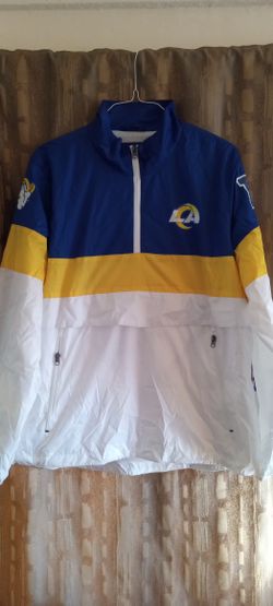 LA RAMS / NFL APPAREL PULLOVER / WINDBREAKER / Size X LARGE ONLY LAST ONE ON HAND PICK UP PRICE $110.00