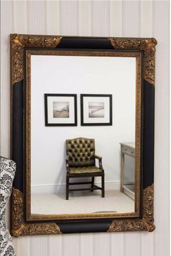 Black and Gold wall mirror