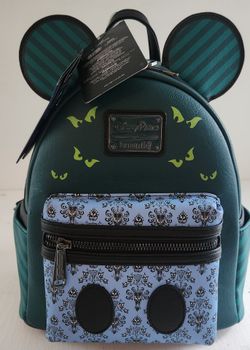 NWT Disney Parks Loungefly 50th Anniversary Haunted Mansion Glow in Dark Backpack