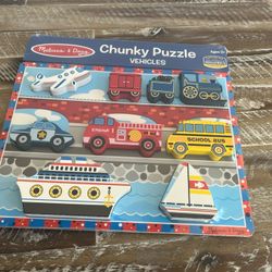 Melissa & Doug Vehicles Puzzle.,, NEW