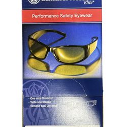 Box of 12 Smith & Wesson 21303 Elite Safety Sun Glasses Black Frame Smoke Lens