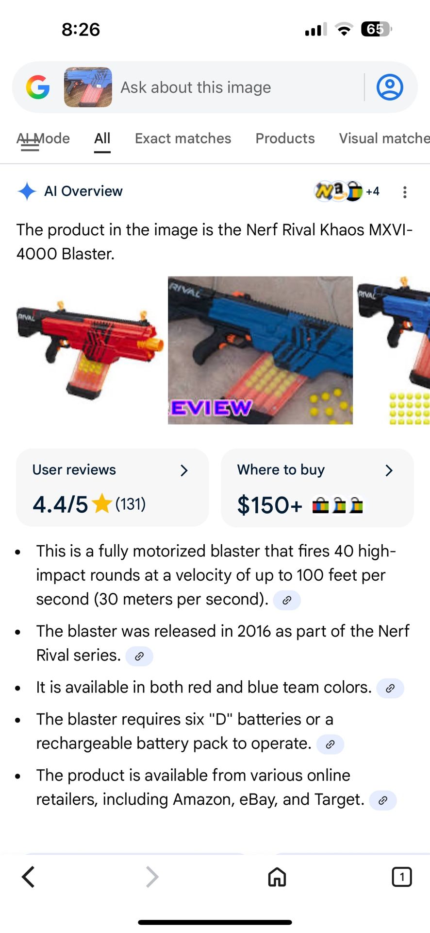 Nerf Rival Khaos Mxvi-4000 Blaster