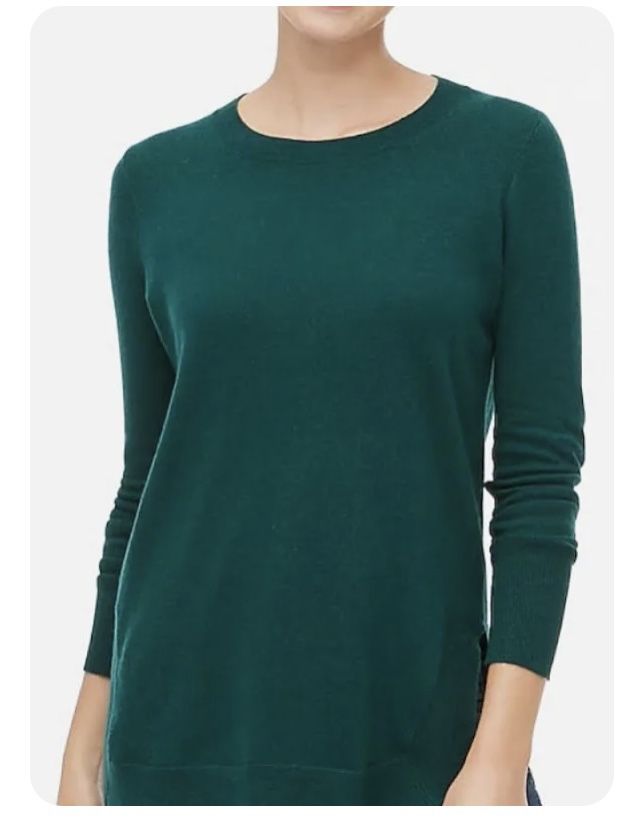 New Women’s J Crew Factory Wool-Blend Tunic Sweater AC624 - Academic Green - XS