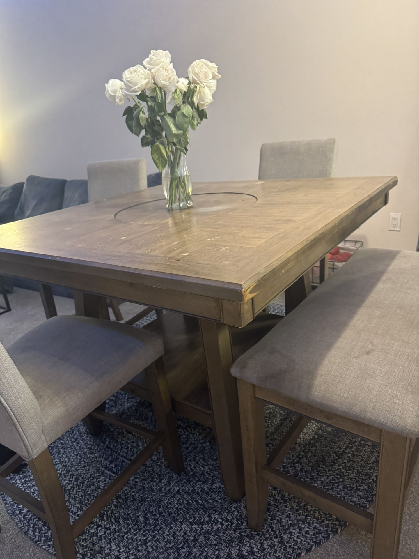 Living Room Dining Set (set Of 4 Chairs Included)