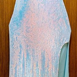 Sequin Maxi Dress - Mint Opal - Size 4 (cash only)