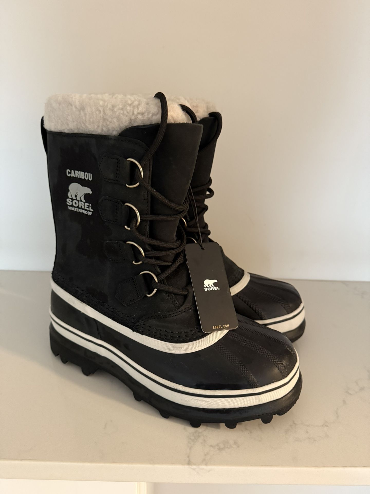SOREL CARIBOU Nubuck Rubber Waterproof Snow Boot