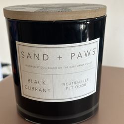 Large Sand And Paws Candle