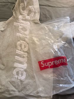 Supreme Hoodie Grey with Logo Spell Out