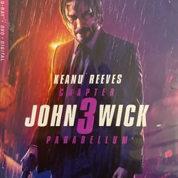 JOHN WICK 3: Parabellum (Blu-Ray + DVD-2019) Keanu Reeves!