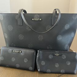 Black Kate Spade Purse, Wallet, Makeup Bag