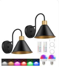 Rechargeable Battery Operated Wall Sconce Set