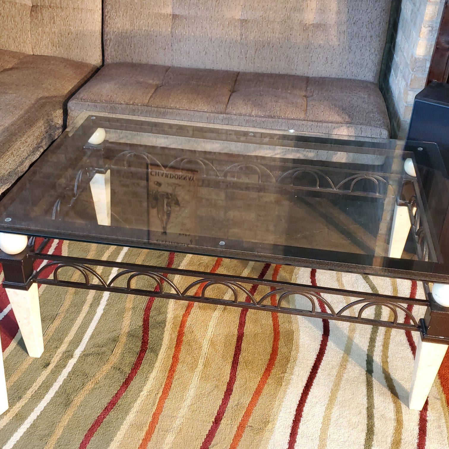 Glass Coffee Table with Matching End Table