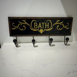 Bath Wall Mounted Plaque/Rack
