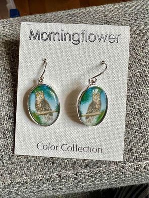 Silver Owl Earrings