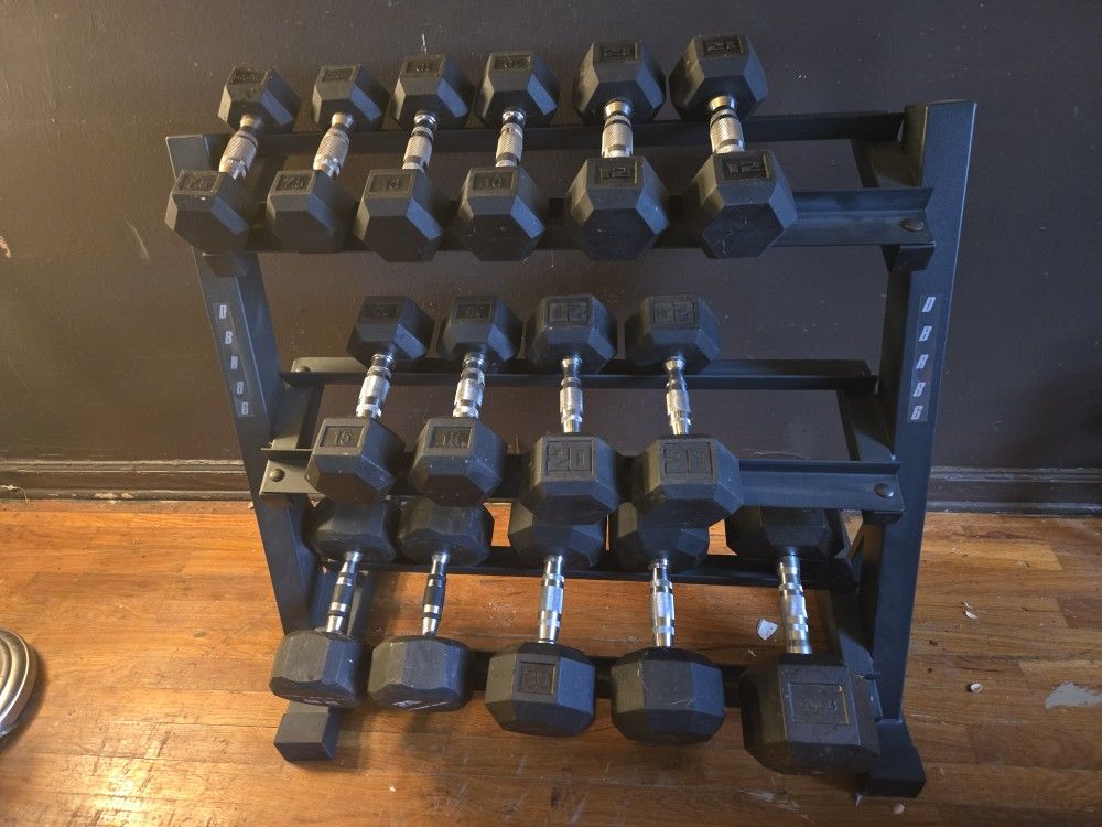 Workout Bench/Dumbbles/ RACK