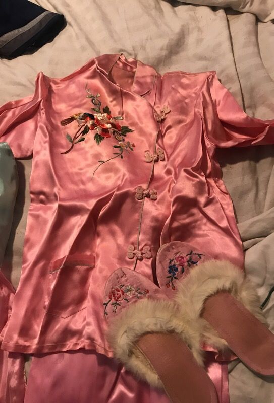 Vintage silk pj set