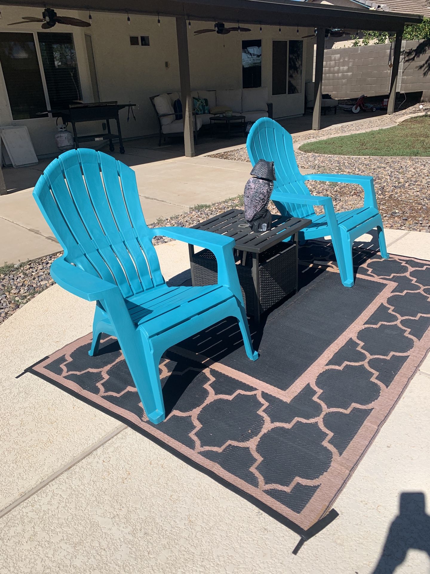 Adirondack Chairs Turquoise Plastic