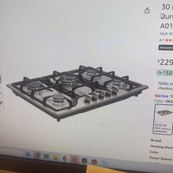 5 Burners Drop In Stainless Steel Hob 30in
