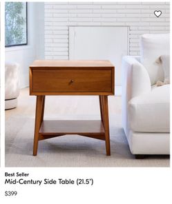 Used West Elm side table with drawer
