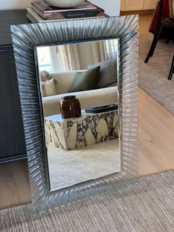 Gorgeous glass framed mirror!