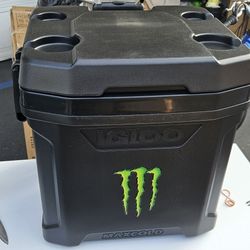 Monster Logo Black Igloo Maxcold Cooler