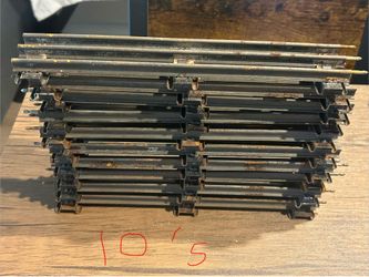 Vintage Lionel O Gauge 10” Straight Track Lot of 10 Tubular Train Tracks