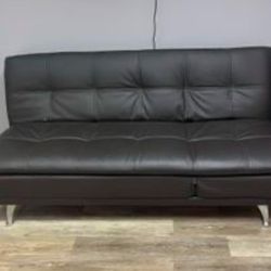 LOUNGE FOLD DOWN FUTON BLACK