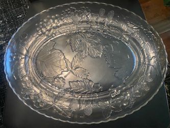 CRYSTAL OVAL SERVING PLATTER
