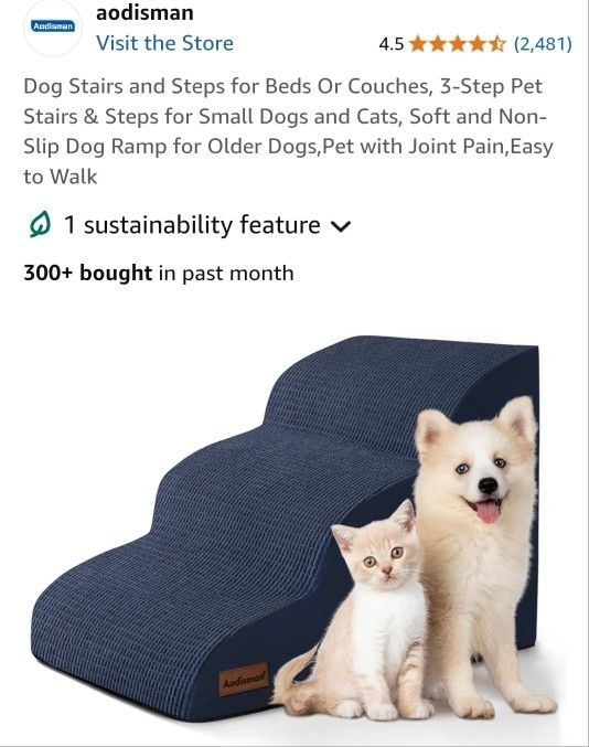 New In Box 3-Step Pet Stairs