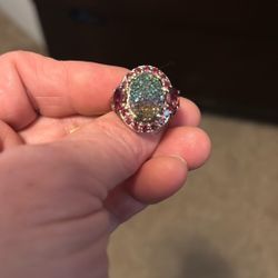 Druzy Victorian Style Ring.