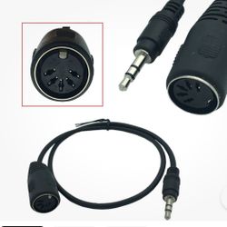 5 Pin DIN Female to 3.5MM Male SmartPhone AUX Headphone Jack Adapter Cable Cord