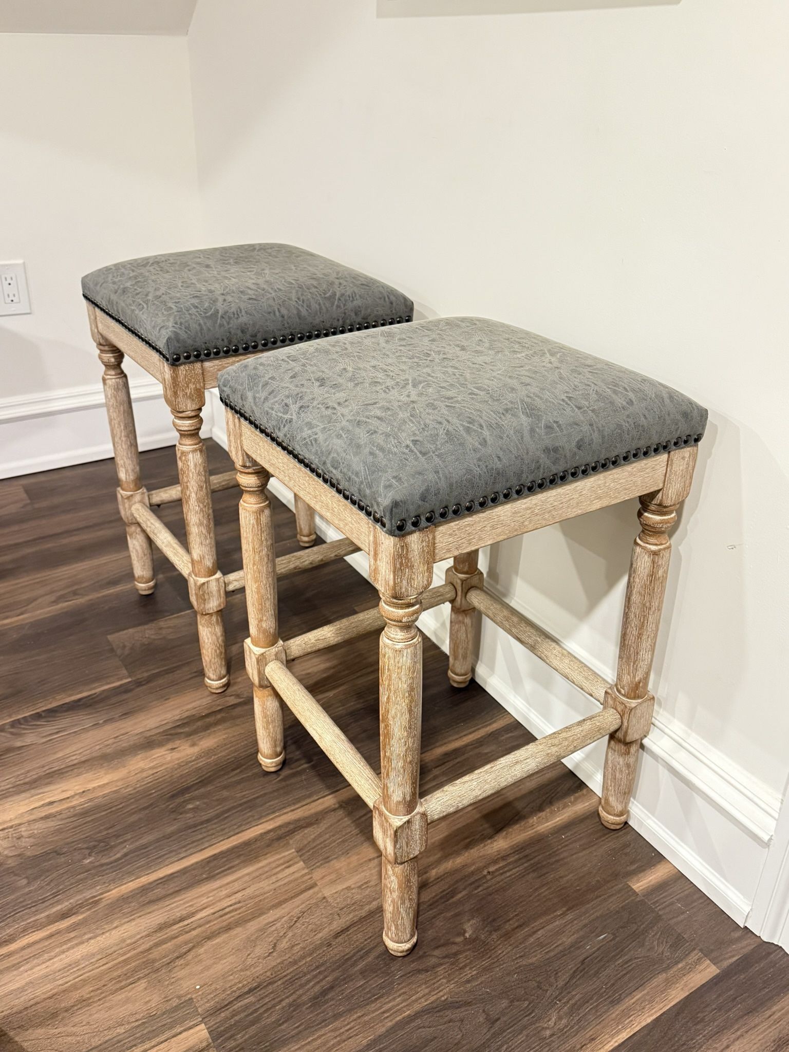 Solid Wood Counter-Height Barstools – Super Comfy!