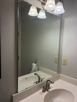 Nice Frameless Mirror with Spring Loaded Clips - 32” x 40”
