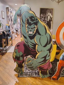 (read description) Marvel Superheroes Hulk and Captain America Life sized birthday cut outs