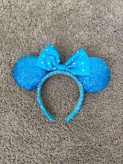 Disney blue sequins Minnie ears